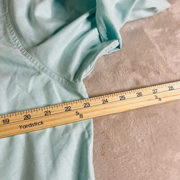 LL Bean Shirt Mens Large Seafoam Green Long Sleeve Collared Button‎ Up Pocket - Picture 9 of 9